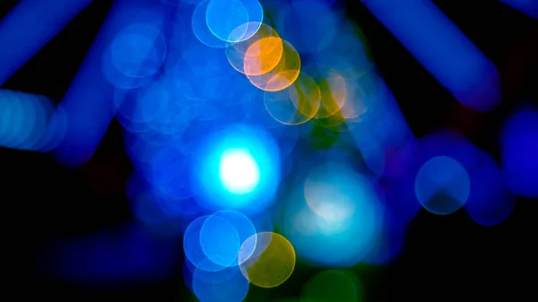 Background Blurred Abstraction Colored Lanterns Decorations Bokeh Texture Street Colored — Stock Photo, Image