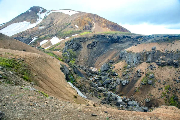 화산지대에 란만나랄 라우가 화산지대입니다 아이슬란드 — 스톡 사진