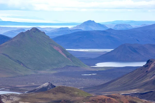 Χρωματιστά Βουνά Του Ηφαιστειακού Τοπίου Της Landmannalaugar Ισλανδία — Φωτογραφία Αρχείου