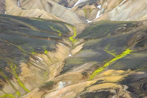 Colored Mountains Volcanic Landscape Landmannalaugar Iceland Tourism Nature — Stock Photo, Image