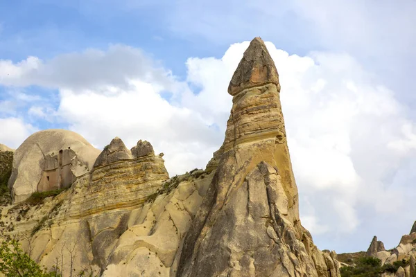 Volcanic Rocks Limestone Cliffs Cappadocia Valley Turkey Tourism Travel Geology — Zdjęcie stockowe