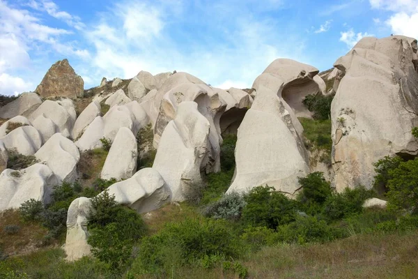 Volcanic Rocks Limestone Cliffs Cappadocia Valley Turkey Tourism Travel Geology — Zdjęcie stockowe