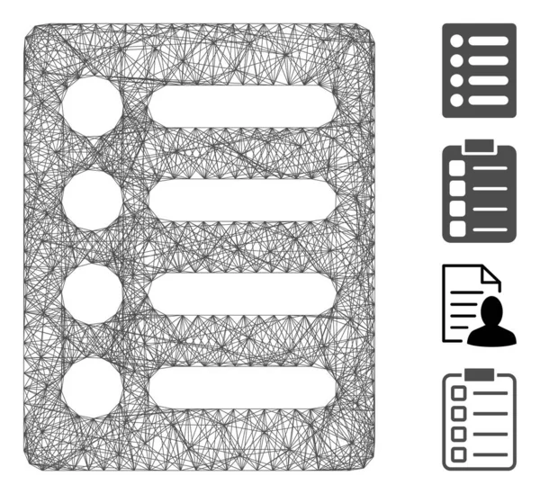 Network List Vector Mesh — Stock Vector