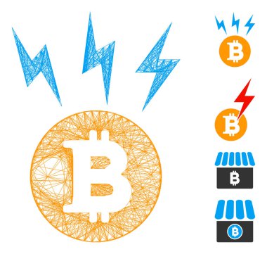 Net Bitcoin Yıldırım Vektör Ağı