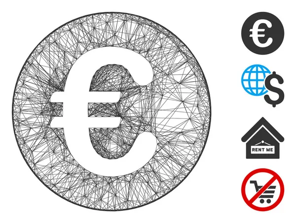 孵化的欧元硬币矢量网 — 图库矢量图片