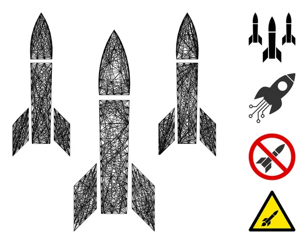 Uitgebroede raketvectormazen — Stockvector