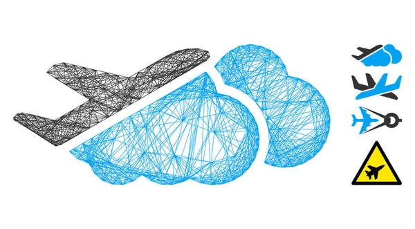 Bulutların Üzerinde Net Uçak Vektör Ağı