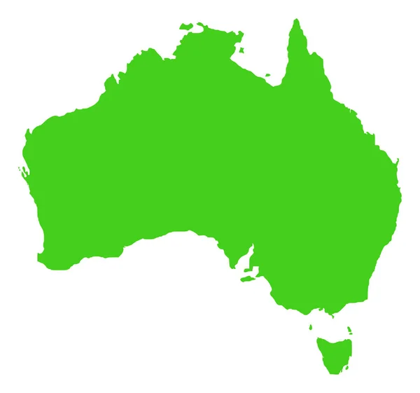 オーストラリア地図ベクトル図 — ストックベクタ
