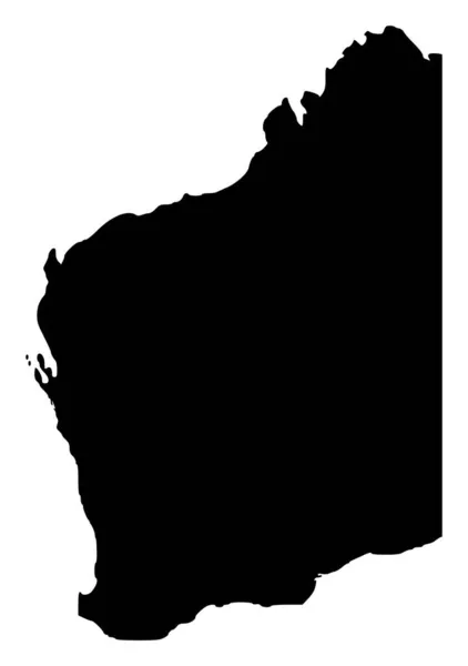西の領域-オーストラリア地図ベクトルイラスト — ストックベクタ