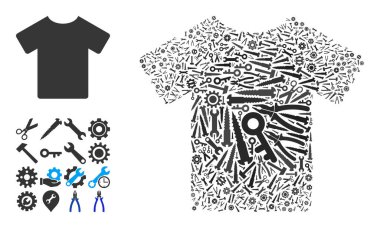 Hizmet Araçlarının Kompozisyon Tişörtü