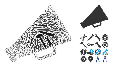 Tamir Aletleri Mozaik Megafonu