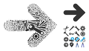 Hizmet Araçlarının Mozaik Ok Yönü