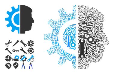 Onarım araçlarının İnsan Robotları Bileşimi