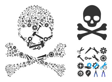 Hizmet Araçlarının Ölüm Kurukafa Kolajı