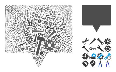 Onarım Araçları Kolaj Bayrağı