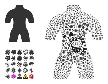 Enfeksiyon Patojenleri Kolaj Vücut Simgesi