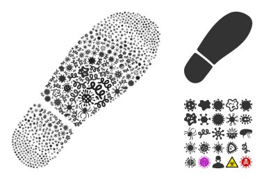 Bileşik Çizme Enfeksiyon Patojenleri Simgesi