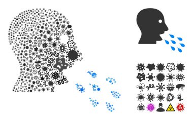Bileşik Solunum Enfeksiyonu Grip Virüsü Simgesi