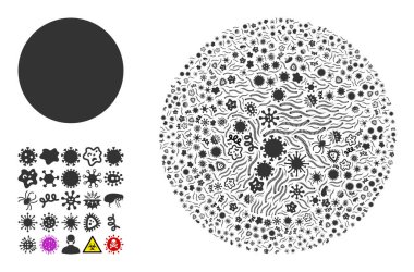 Grip Mikroplarının Kompozisyon Çemberi Simgesi