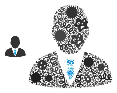 Bulaşıcı Mikropların Kolaj Yöneticisi Simgesi