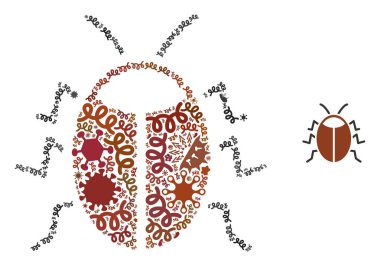 Bulaşıcı Mikropların Mozaik Hata Simgesi