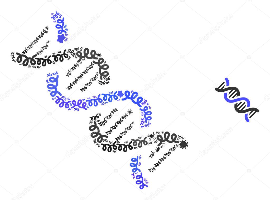 Composition DNA Spiral Icon of Infection Viruses
