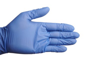 Mavi Nitrile Eldivenli Eldiven