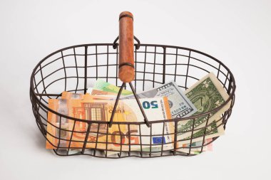 Euro Doları El Yapımı Metal Sepet Fotoğrafı