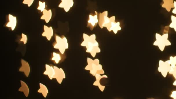 Étoile Brillante Forme Lumières Superposées Sur Fond Noir — Video
