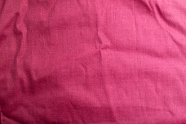 Фрагмент Гладкой Хлопковой Фиолетовой Ткани Вид Сверху Плоский Натуральный Текстильный — стоковое фото