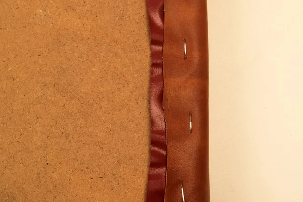 Photo Studio Seat Cushion Grunge Light Brown Recycle Board Texture — стоковое фото