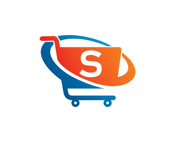 Letra Shop Logo Plantilla Icono Símbolo — Archivo Imágenes Vectoriales