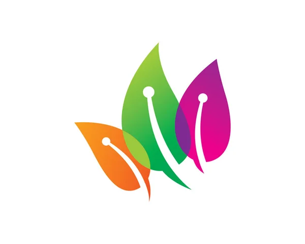 Eco Color Tech Logo Template Icon Symbol — стоковий вектор