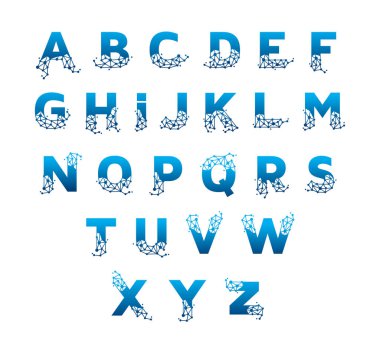 dijital bağlantı alfabesi konsept tasarımı