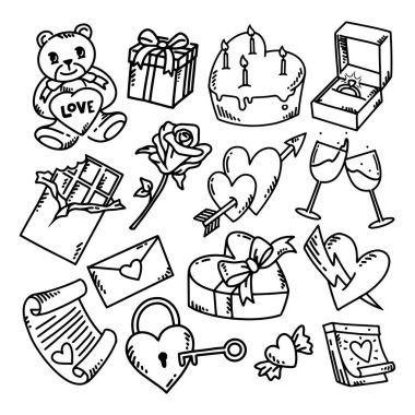 Doodle Sevgililer Günü çizimi