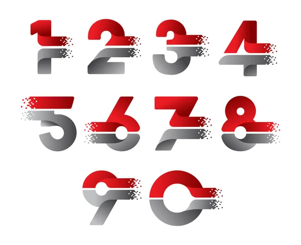 現代的な数字のデジタルピクセルコンセプトデザイン — ストックベクタ