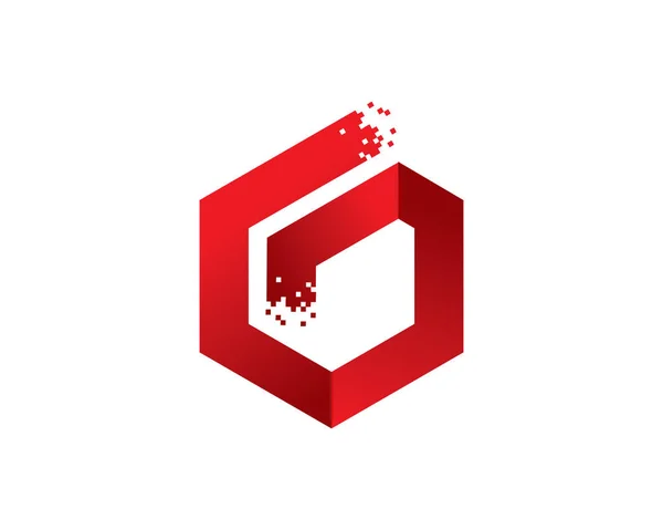 Plantilla Logotipo Píxel Abstracto Icono Símbolo — Vector de stock