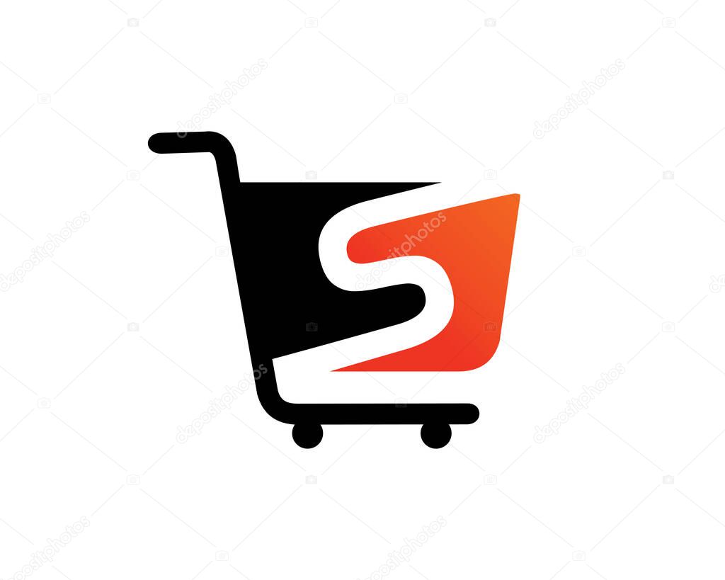 Letter S Shop Logo Template, Icon, Symbol