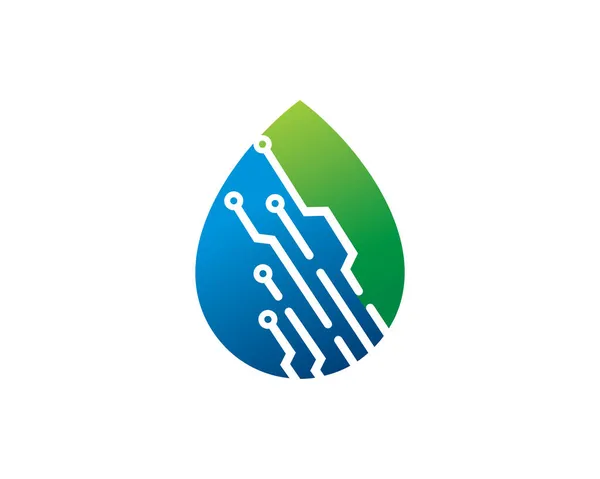 Plantilla Logotipo Tecnología Del Agua Icono Símbolo — Vector de stock