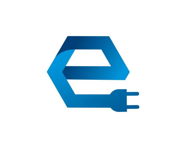 Modèle Électrique Logo Lettre Icône Symbole — Image vectorielle