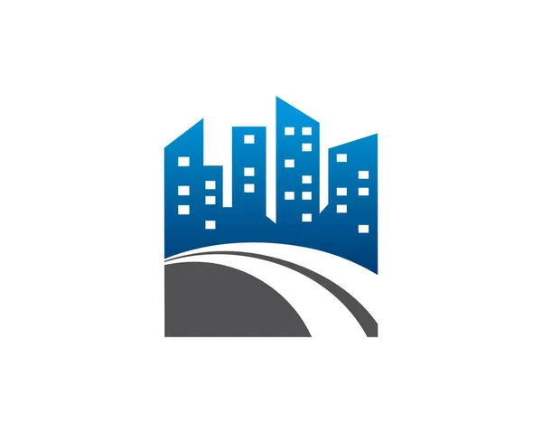 Highway City Logo Template Pictogram Symbool — Stockvector