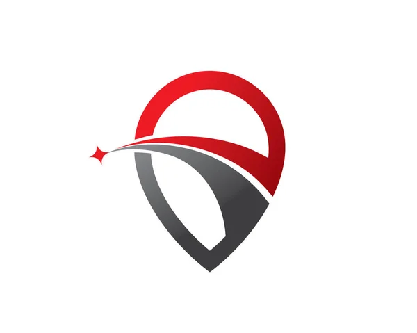 Plantilla Logotipo Punto Carretera Icono Símbolo — Vector de stock