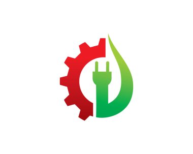 elektrik logosu şablon simgesi