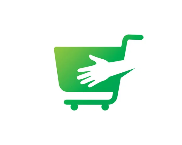 Tienda Cuidado Logo Plantilla Icono Símbolo — Vector de stock