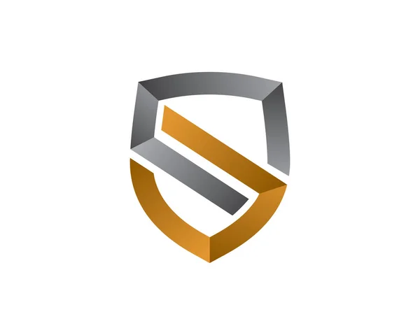 Abstract Modern Shield Protection Logo Template Icon — Stock Vector