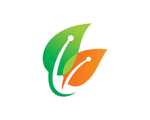 Eco Color Tech Logo Plantilla Icono Símbolo — Vector de stock