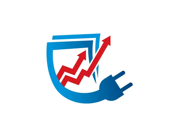 Estatísticas Eletricidade Logo Template Ícone Símbolo —  Vetores de Stock