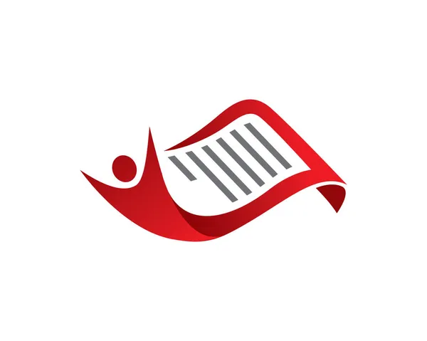 Plantilla Logo Libro Personas Icono Símbolo — Vector de stock