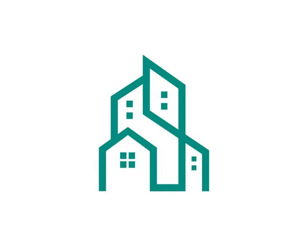 Huis Logo Template Pictogram Symbool — Stockvector