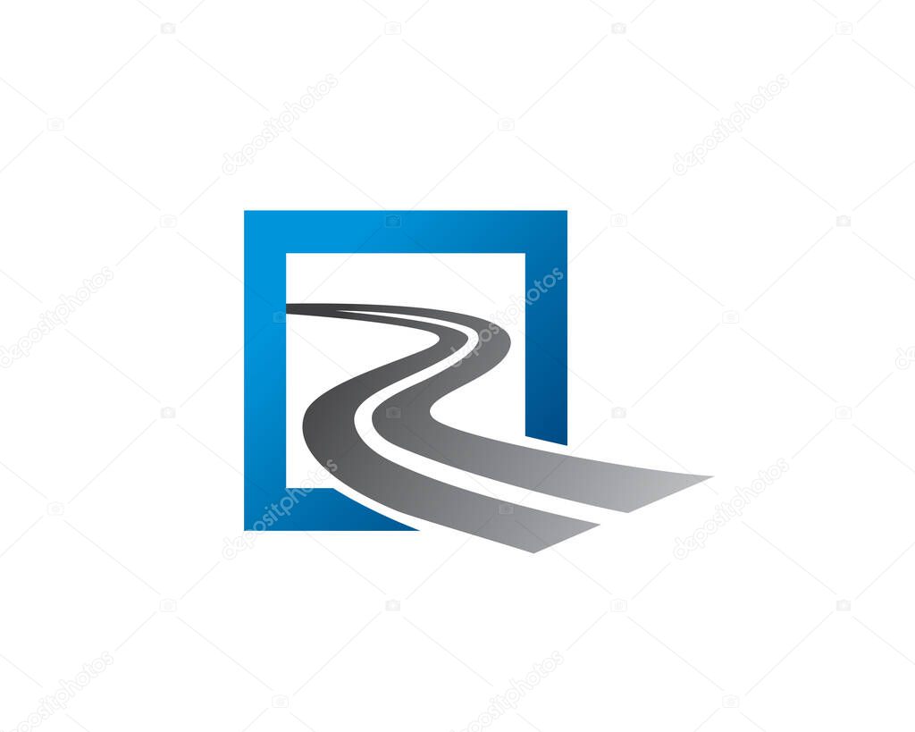 Road logo template design